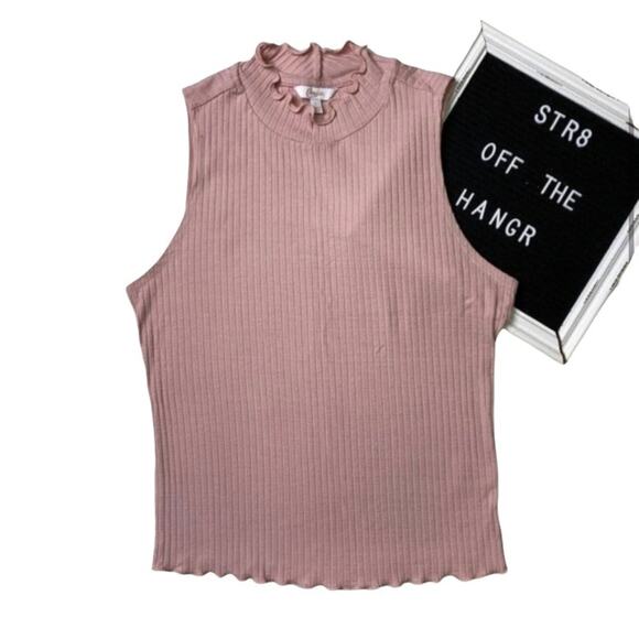 Candie's Tops - NWOT Candie's pink turtle neck tank top
size Large new without tags